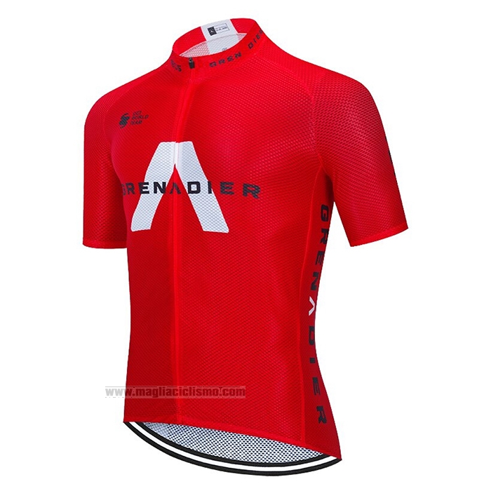 2021 Abbigliamento Ciclismo Ineos Grenadiers Rosso Manica Corta e Salopette